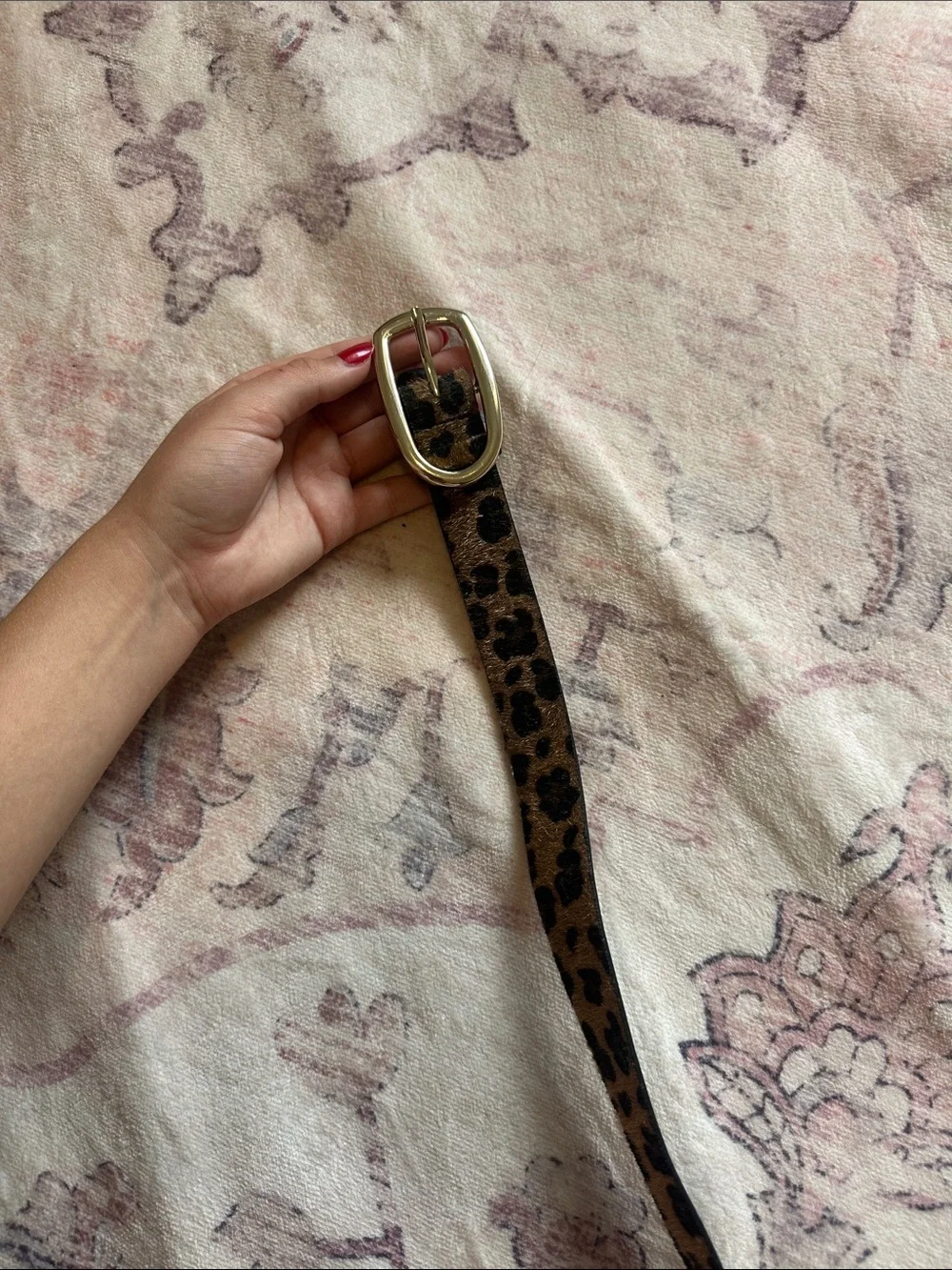 Leopard Print Women's Belt - Brown Animal Print